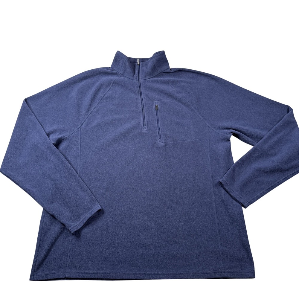 LL Bean Shirt Mens LARGE Fitness Fleece Quarter-Zip Pullover Lightweight Outdoor